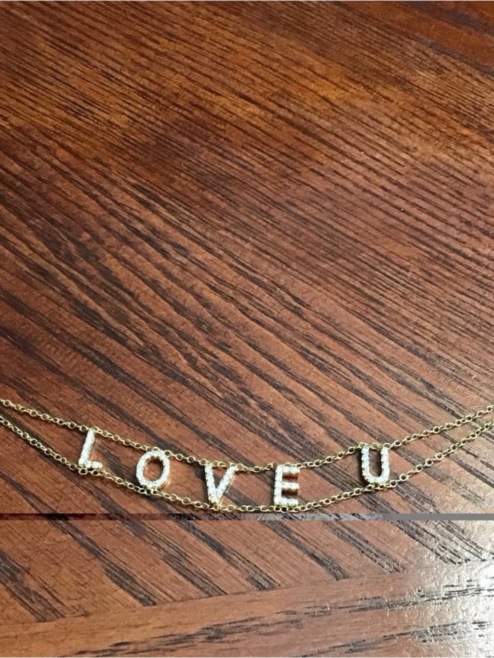 LOVE U Gold Tone CZ Bracelet